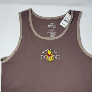Disney Brown and Tan Tank Top with Pooh Graphic
